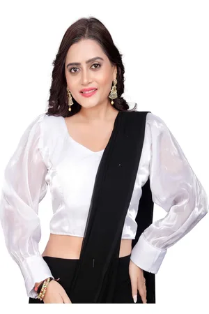 HERE&NOW Women V-Neck Plated Saree Blouse