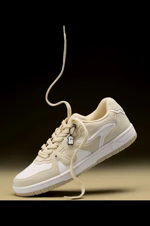 The Souled Store Men Urban Blaze: Butter Colourblocked PU Sneakers