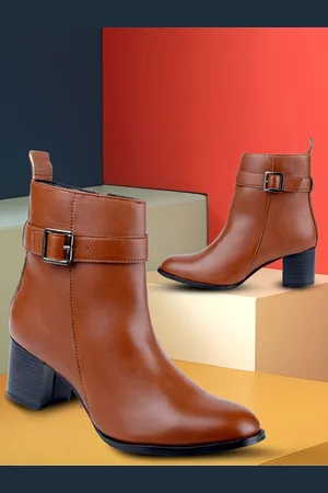 BXXY Women Mid-Top Block Heel Chelsea Boots