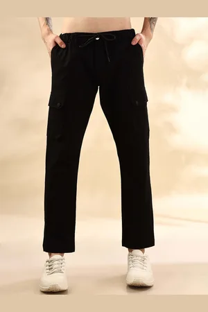 Mast & Harbour Men Striped Pure Cotton Loose Fit Trousers