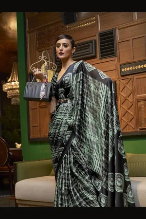 Anouk Tie and Dye Pure Crepe Saree