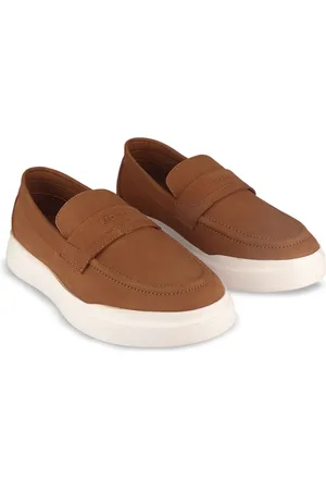 Red Chief Men Perforations Leather Penny Loafers