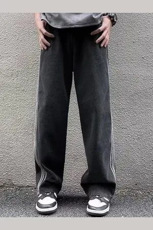 HERE&NOW Men Straight Fit with Side Stripe Jeans