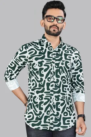 Metronaut Men Classic Fit Spread Collar Abstract Printed Cotton Casual Shirt