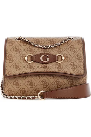 Guess Women Brand Logo Printed Structured Shoulder Bag