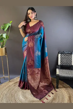 DIVASTRI Women Woven Design Saree With Unstitched Blouse Piece