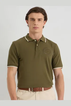 GANT Men Solid Polo Collar Cotton T-shirt