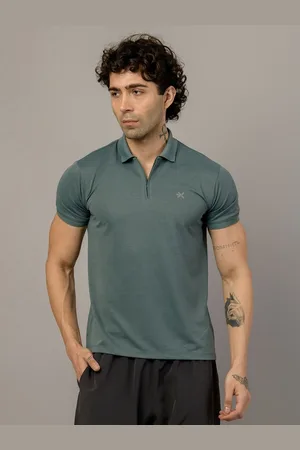 HRX Men Solid Polo Collar T-shirt