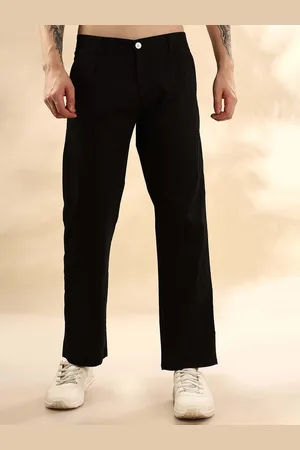 Mast & Harbour Men Loose Fit Mid-Rise Trousers