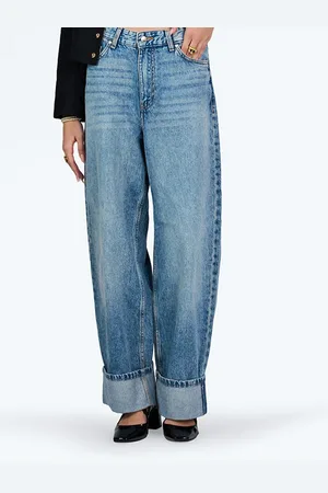 LOVEGEN Women Lydia Mid Blue Wide Leg Jeans