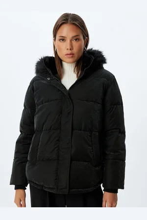 Koton Women Hooded Solid Casual Parka Jacket