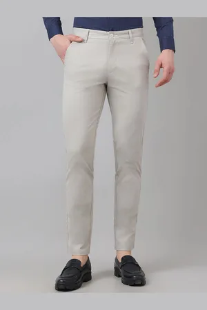 Richlook Men Textured Smart Regular Fit Mid-Rise Trousers