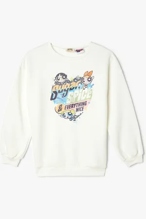 Koton Girls Cotton Graphic Printed Sweatshirt