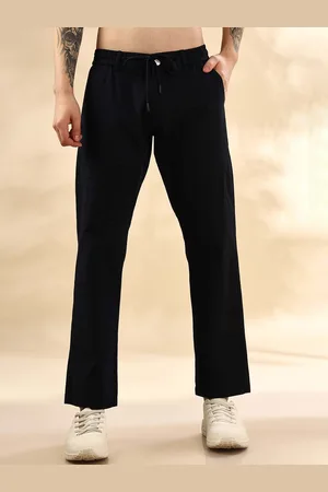 Mast & Harbour Men Loose Fit Mid-Rise Parallel Trousers
