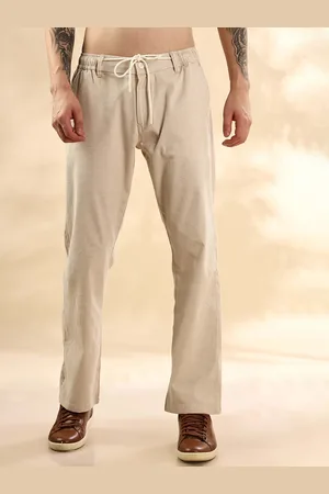 Mast & Harbour Men Loose Fit Mid-Rise Trousers