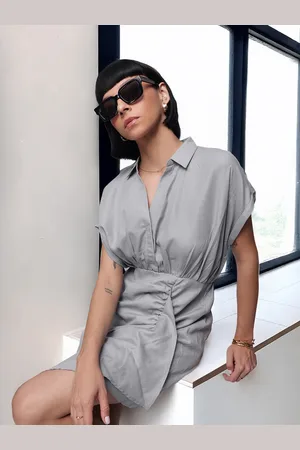 French Connection A-Line Tulip Hem Mini Dress