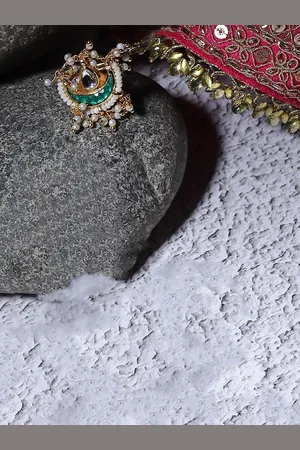 DUGRISTYLE Gold-Plated Kundan & Pearls Studded Adjustable Finger Ring