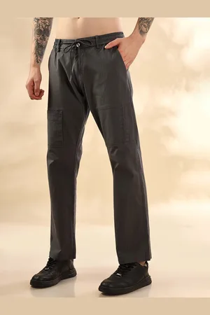 Mast & Harbour Men Cotton Loose Fit Low-Rise Trousers