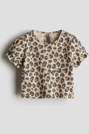 H&M Textured Jersey cotton Top round neck woman top