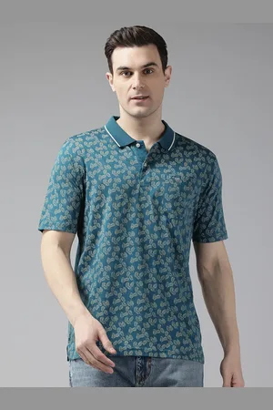 ColorPlus Tropical Print Pure Cotton Polo T-shirt