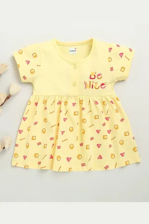 BUMZEE Girls Geometric Print A-Line Dress