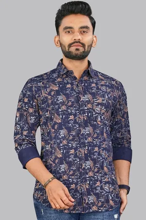 Metronaut Men Classic Fit Spread Collar Abstract Printed Cotton Casual Shirt