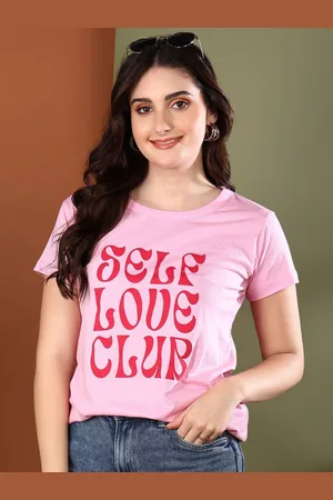 Funday Fashion Women Typography Printed Round Neck Cotton T-shirt