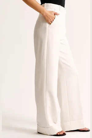 FNOCKS Women Tailored High-Rise Stain Resistant Pleated Trousers