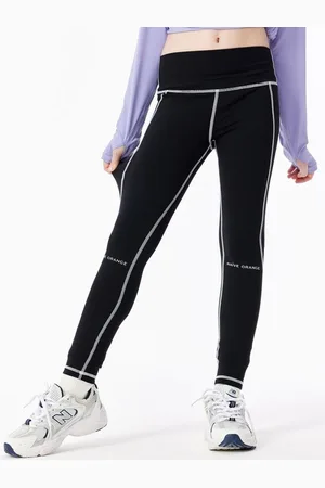LULU & SKY Girls Contrast Stitch Activewear Tights