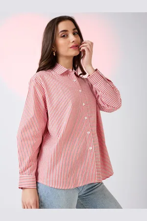 Globus Striped Cotton Shirt Style Longline Top