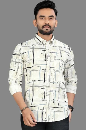 Metronaut Men Classic Fit Spread Collar Multi Striped Cotton Casual Shirt