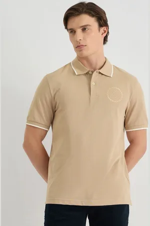 GANT Men Solid Polo Collar Cotton T-shirt