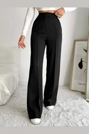 Broadstar Women Smart Straight Fit High-Rise Korean Pants