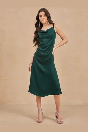 Color Capital A-Line Shoulder Straps Sleeveless Midi Dress