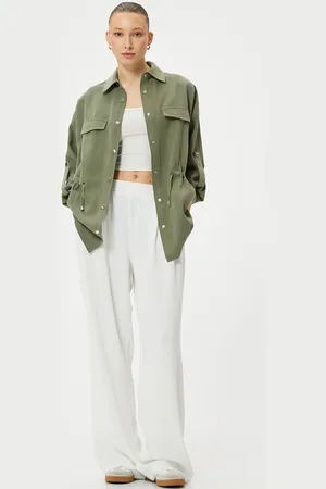 Koton Women Spread Collar Longline Tailored Jacket