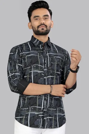 Metronaut Men Classic Fit Spread Collar Abstract Printed Cotton Casual Shirt