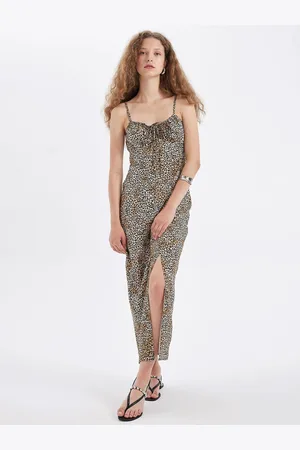 DeFacto Animal Print Maxi Dress