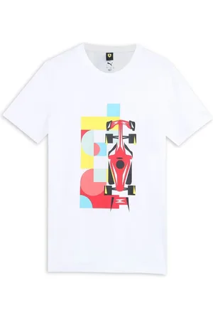PUMA Kids Scuderia Ferrari Race Graphic Printed Cotton T-shirt