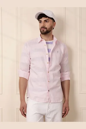 WROGN Men Comfort Fit Spread Collar Solid Casual Shirt
