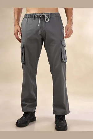 HERE&NOW Men Loose Fit Cargos Trousers