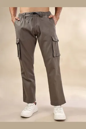 HERE&NOW Men Loose Fit Mid-Rise Chinos Trousers