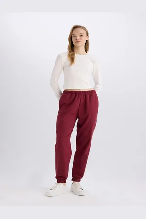 DeFacto Women Cotton Mid-Rise Joggers Trousers