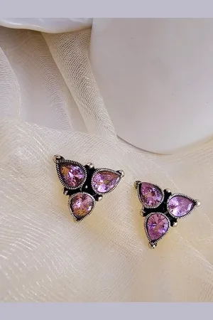 Binnis Wardrobe Pink Contemporary Studs Earrings