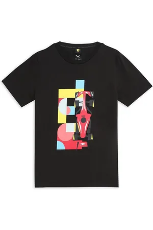 PUMA Kids Scuderia Ferrari Graphic Printed Cotton T-shirt