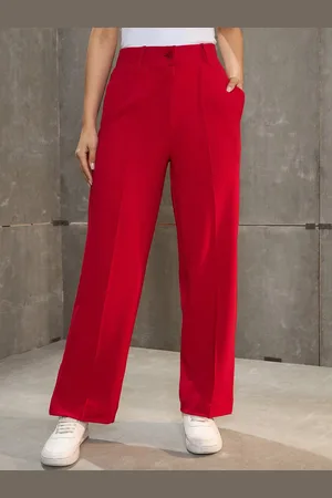 Sassafras Women Regular Fit High-Rise Trousers