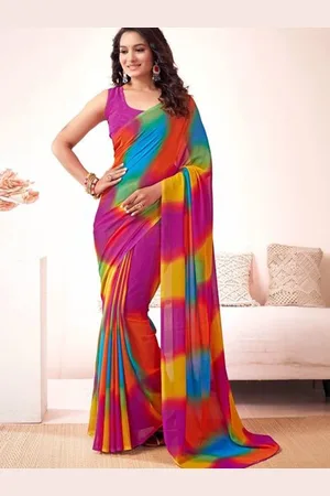 HERE&NOW Women Colourblocked Saree With Blouse Piece