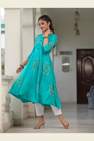 Moda Rapido Floral Printed V Neck Anarkali Kurta