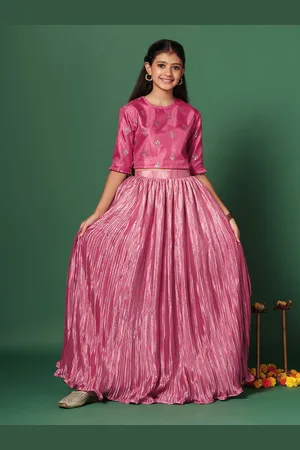 Sangria Girls Embroidered Sequinned Ready To Wear Lehenga Choli