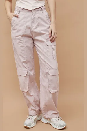 Lifestyle Women Regular Fit Pure Cotton Cargos Trouser
