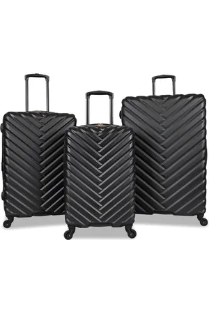 Kenneth Cole Set Of 3 Madison Square Textured Lightweight Hard-Sided Trolley Bags